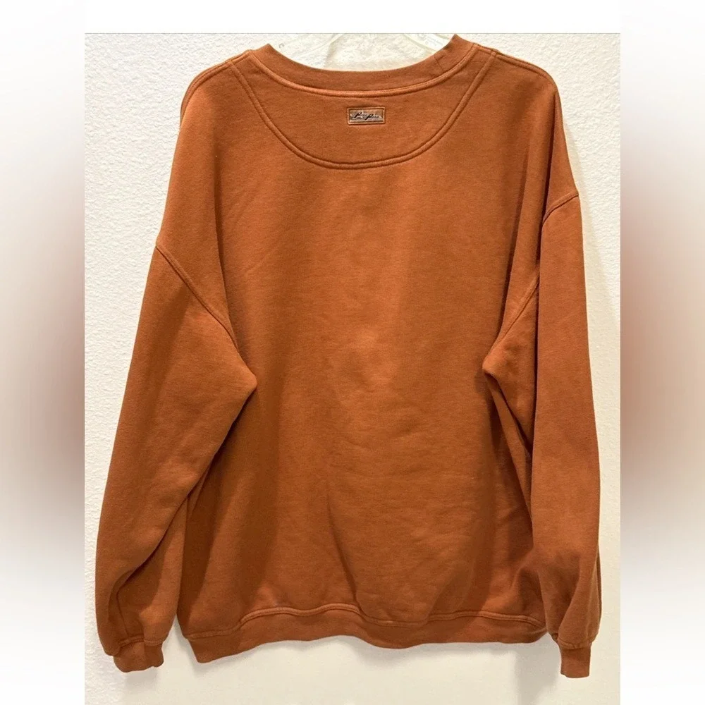 VTG Rare! Pelle  pelle oversized Orange Graphic Hoodie  Size XL See Description*